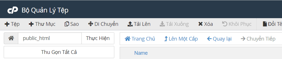 Tải file lên Cpanel